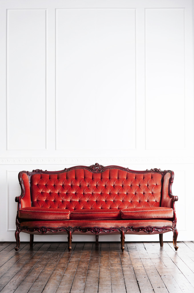 Régi kanapé retro belső - Fotó, kép
