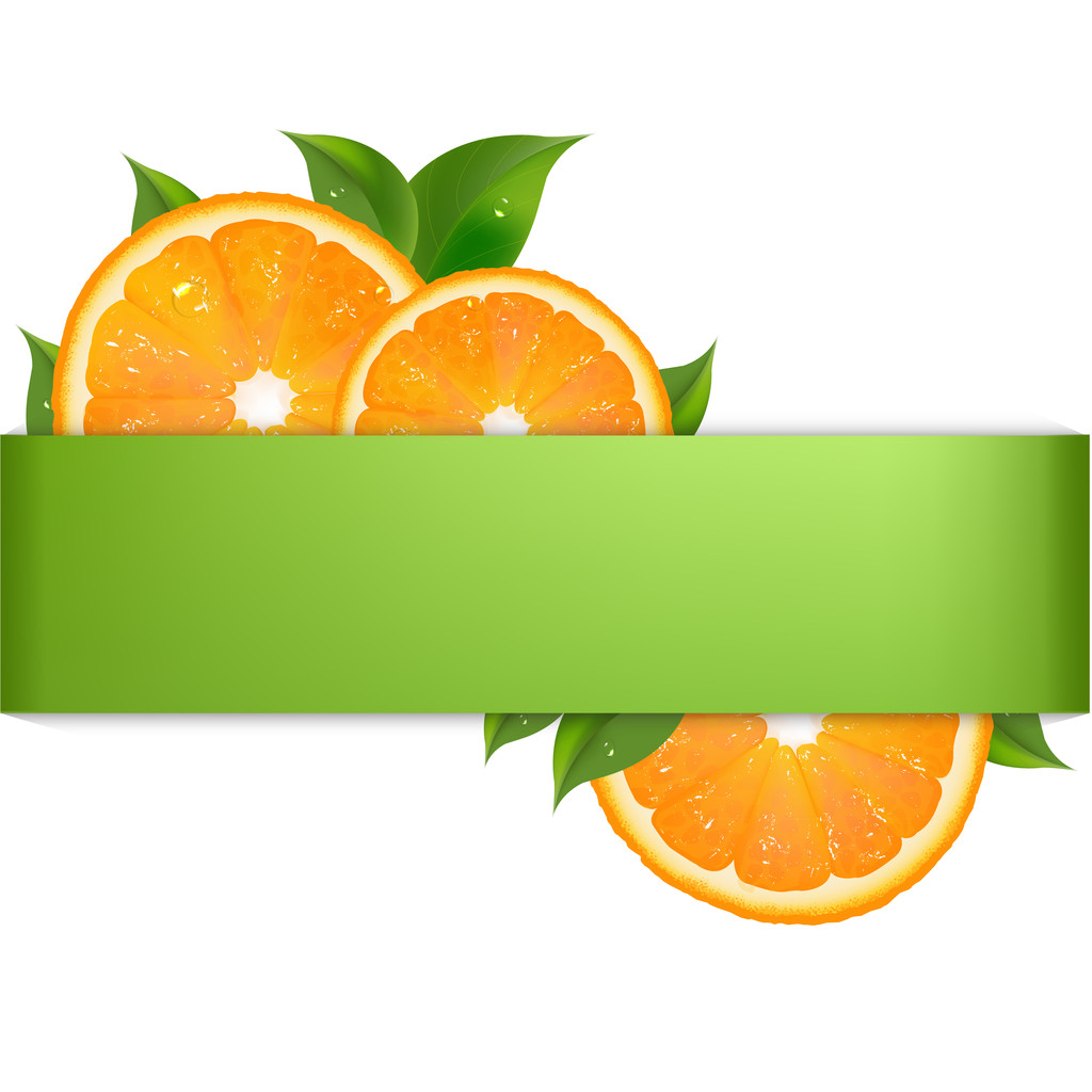 Green Background With Orange - Vector, Image