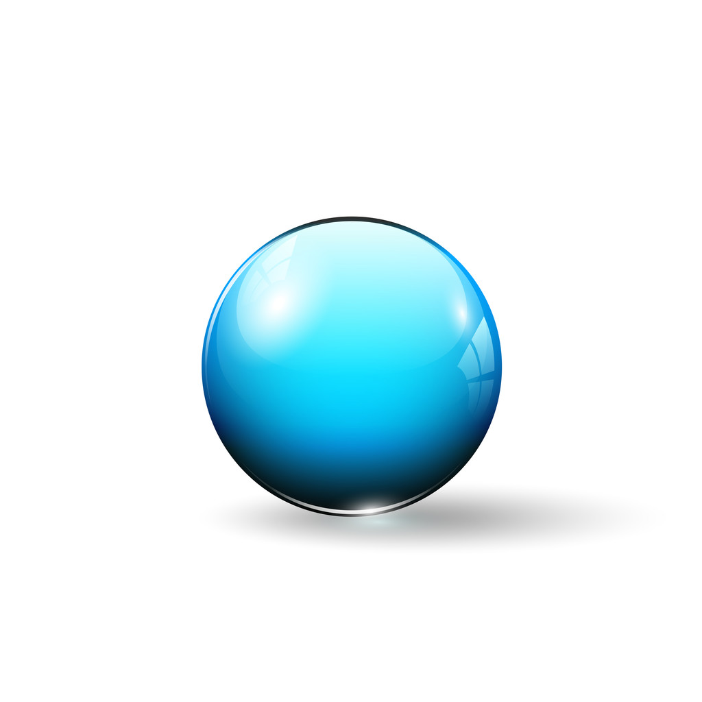 Shiny glass sphere - Vector, Image