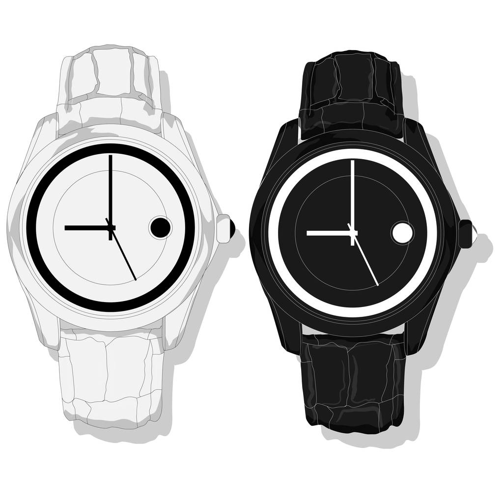 男性用腕時計クラシック デザインのベクトル - ベクター画像