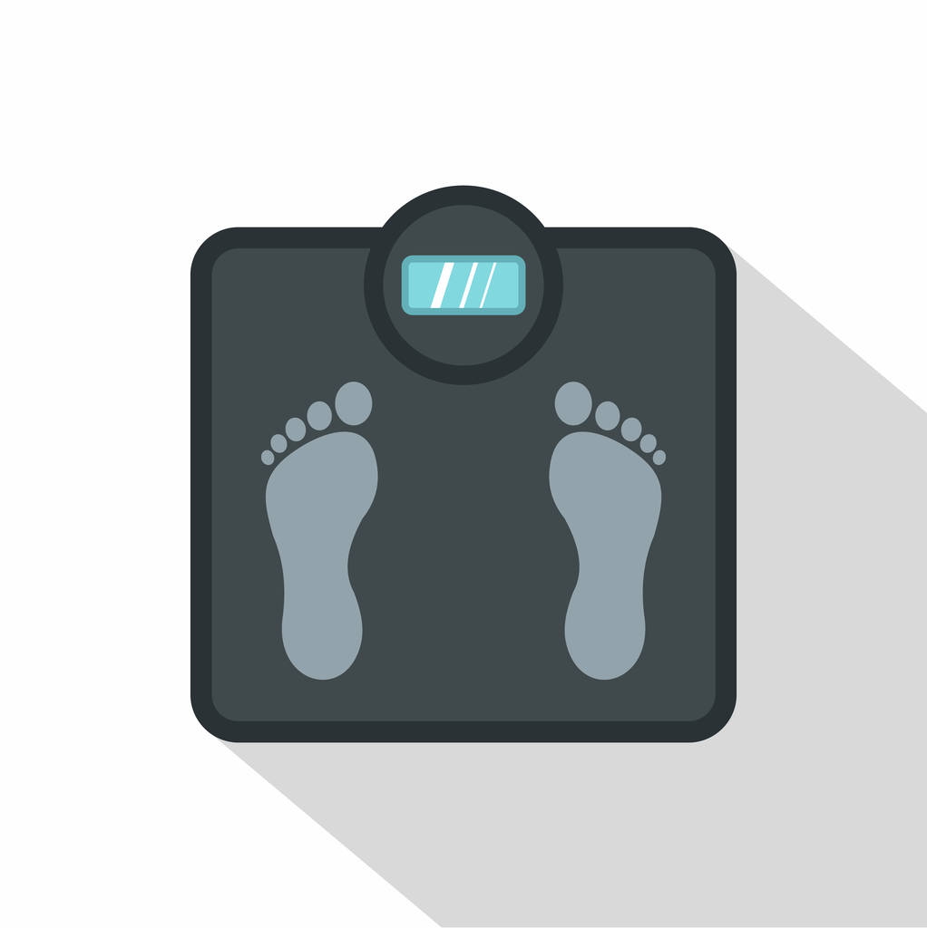 Gray floor scales icon, flat style - Vector, Image