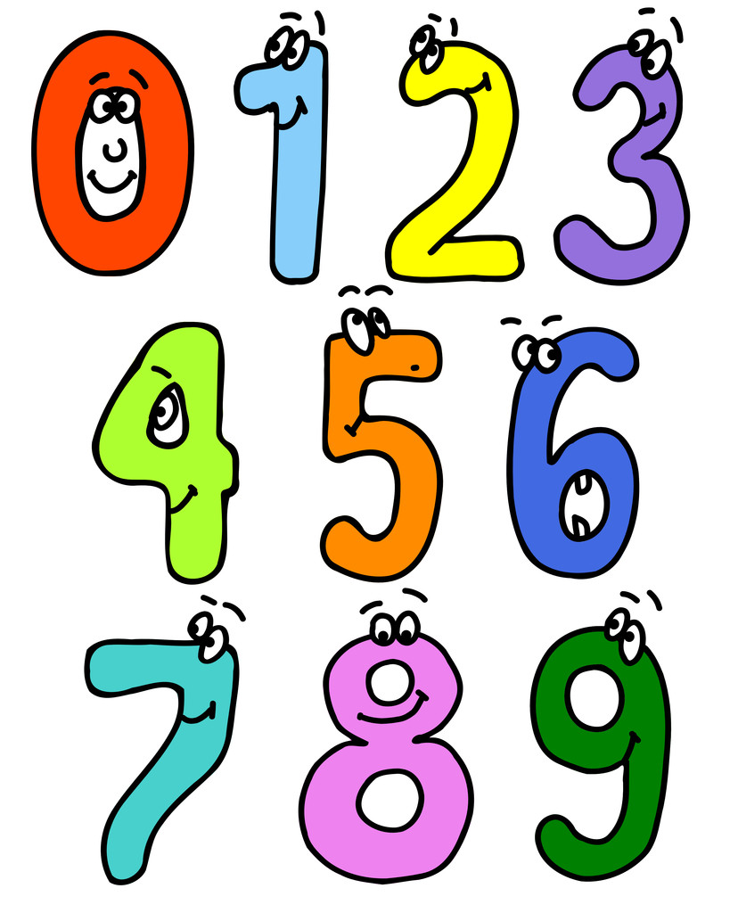 Cartoon numbers - Vector, Image