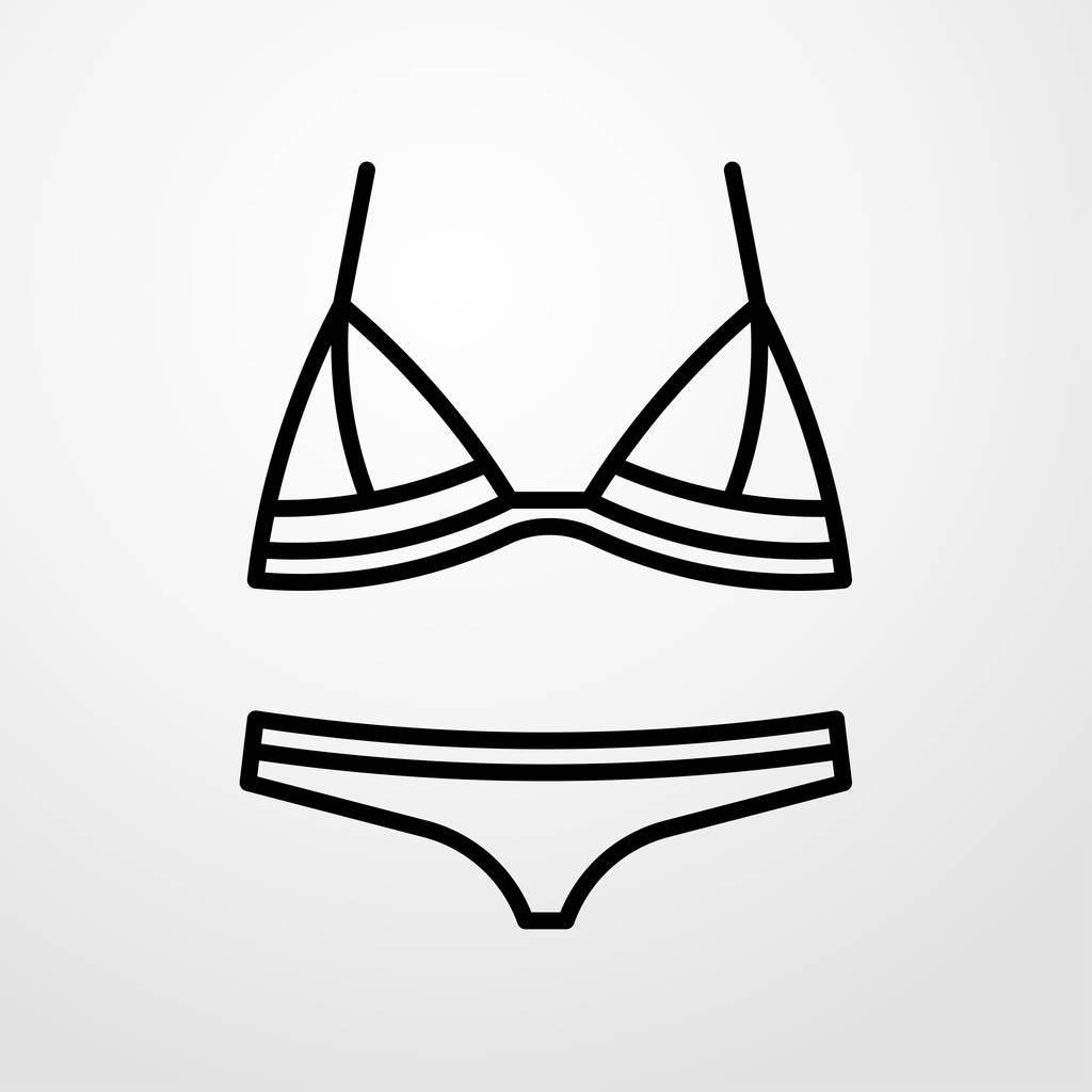 Bikini ikona. plochý design - Vektor, obrázek