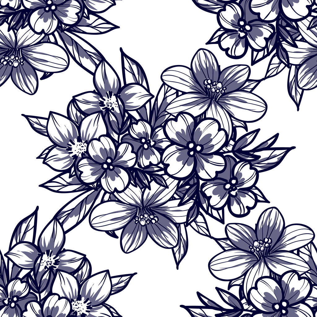 όμορφη floral διακόσμηση - Διάνυσμα, εικόνα