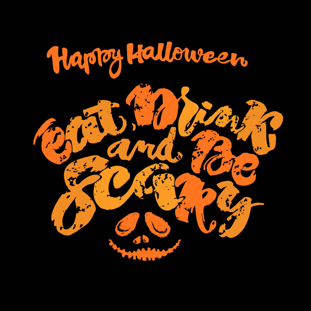Affiche de lettrage Halloween, carte postale inspirante
 - Vecteur, image