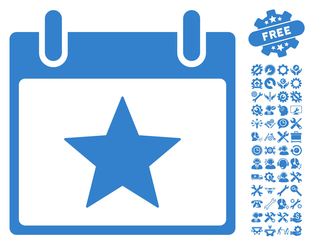 Hvězda kalendáře den vektorové ikony s bonusem - Vektor, obrázek