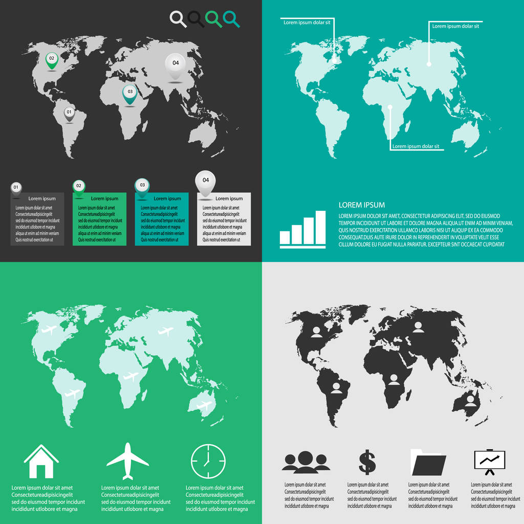 infographic world bacground infomation - Vector, Image
