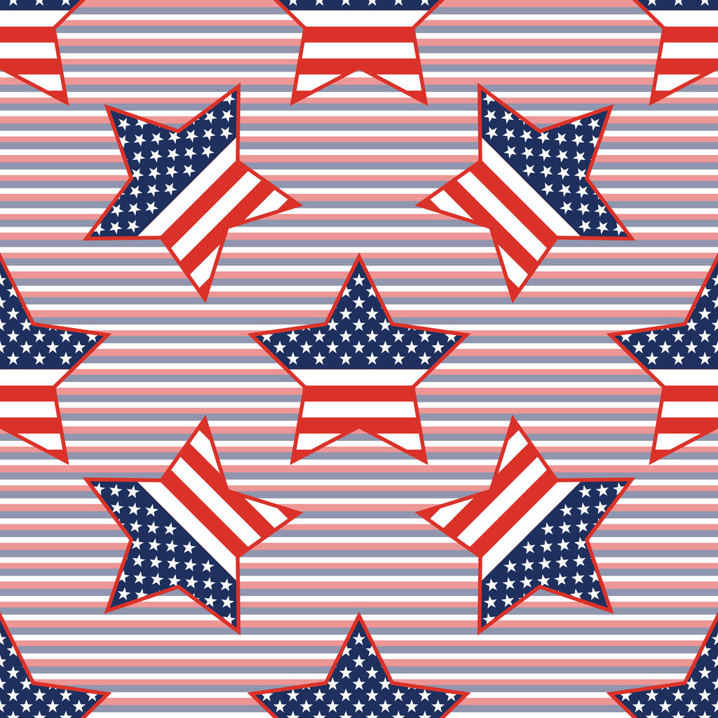 EUA estrelas patrióticas padrão sem costura em vermelho e azul diagonal listras fundo
. - Vetor, Imagem