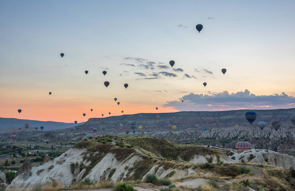 Horkovzdušné balónky nad Kappadocií - Fotografie, Obrázek