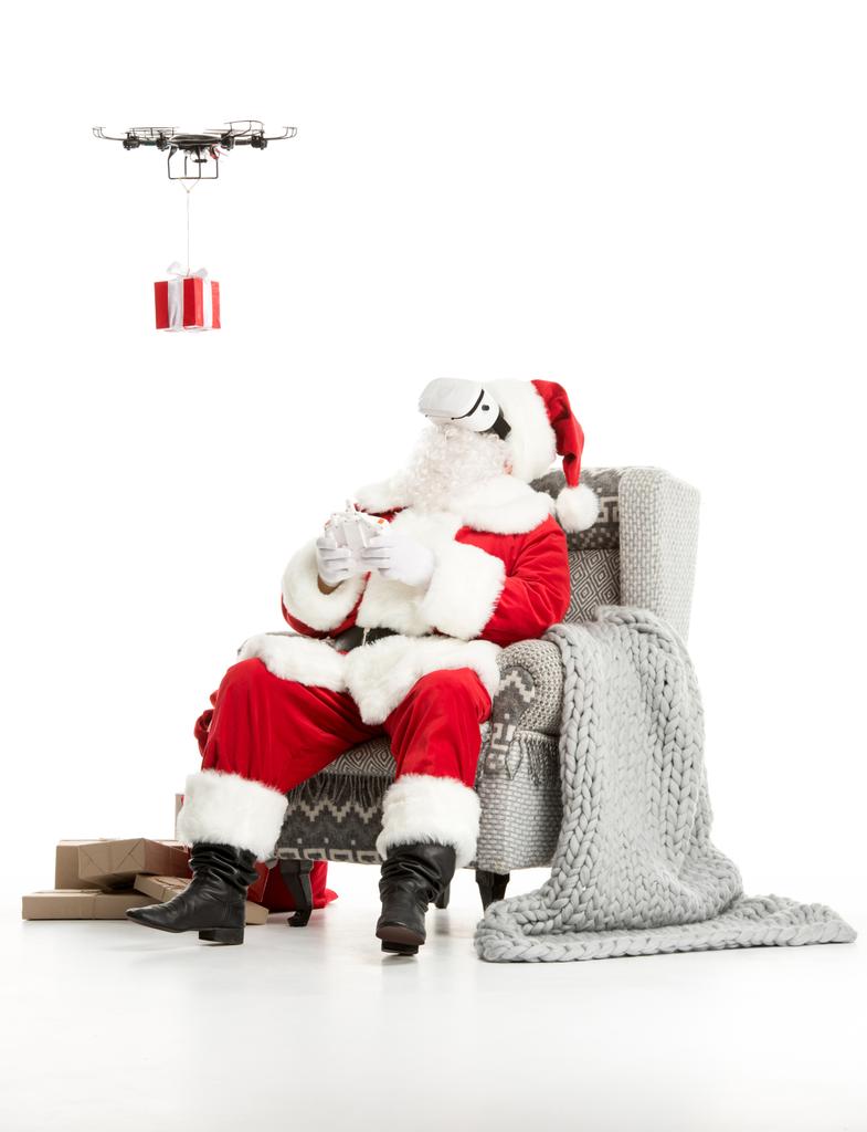 Санта-Клауса, використовуючи drone  - Фото, зображення