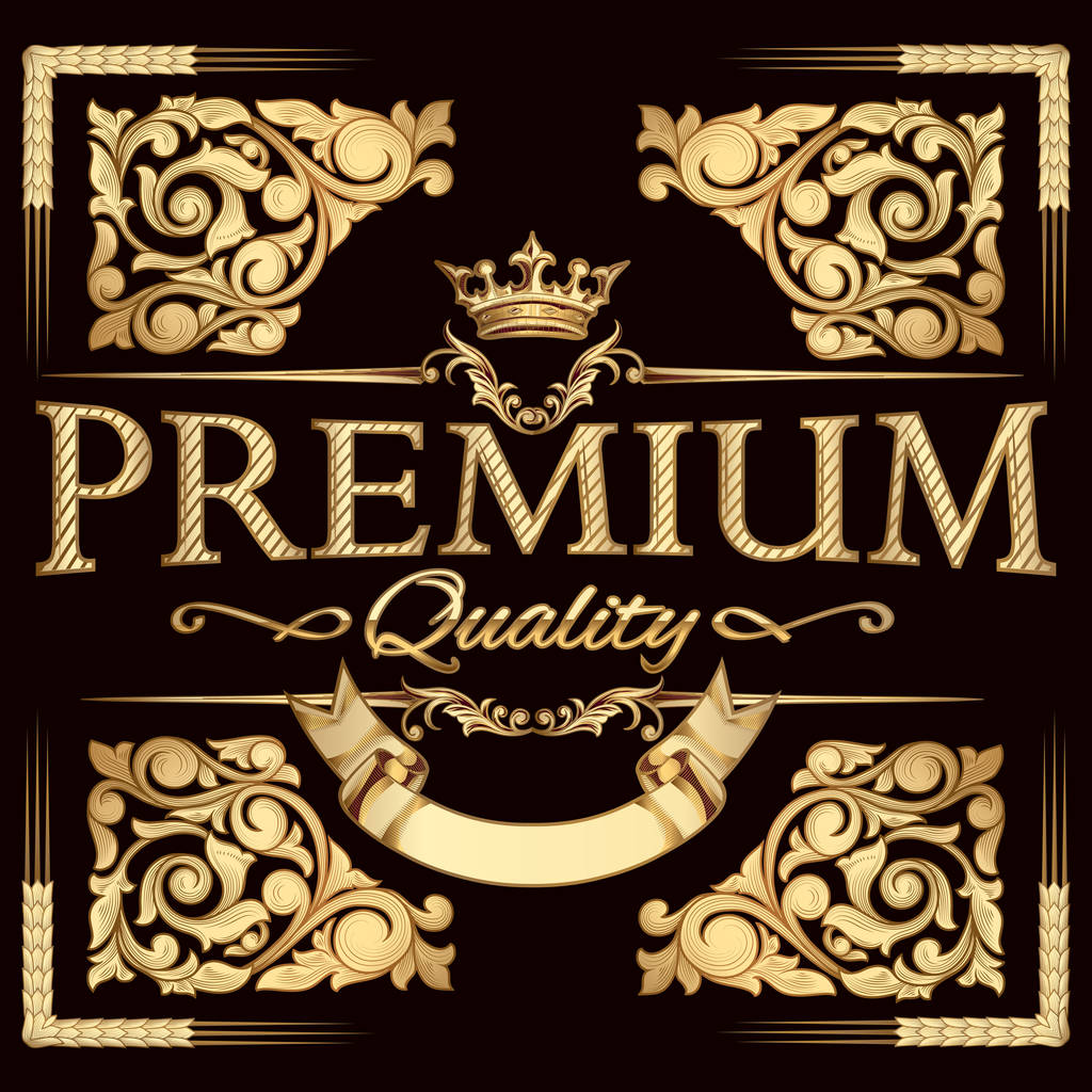  Premium vintage etiketontwerp - Vector, afbeelding