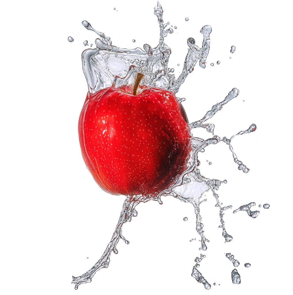 Víz-splash az apple elkülönített - Fotó, kép