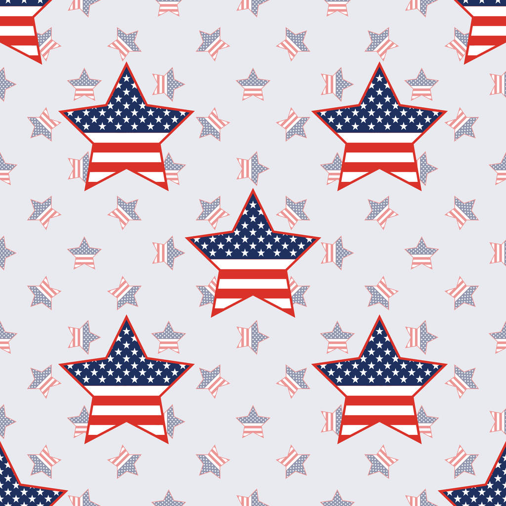 EUA estrelas patrióticas padrão sem costura no fundo estrelas americanas
. - Vetor, Imagem
