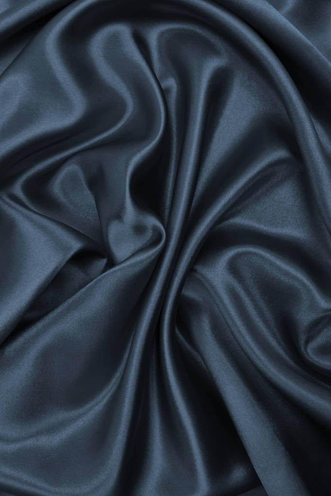 エレガントな濃いグレー シルクの滑らかなまたは抽象的な背景とサテンの質感 - 写真・画像