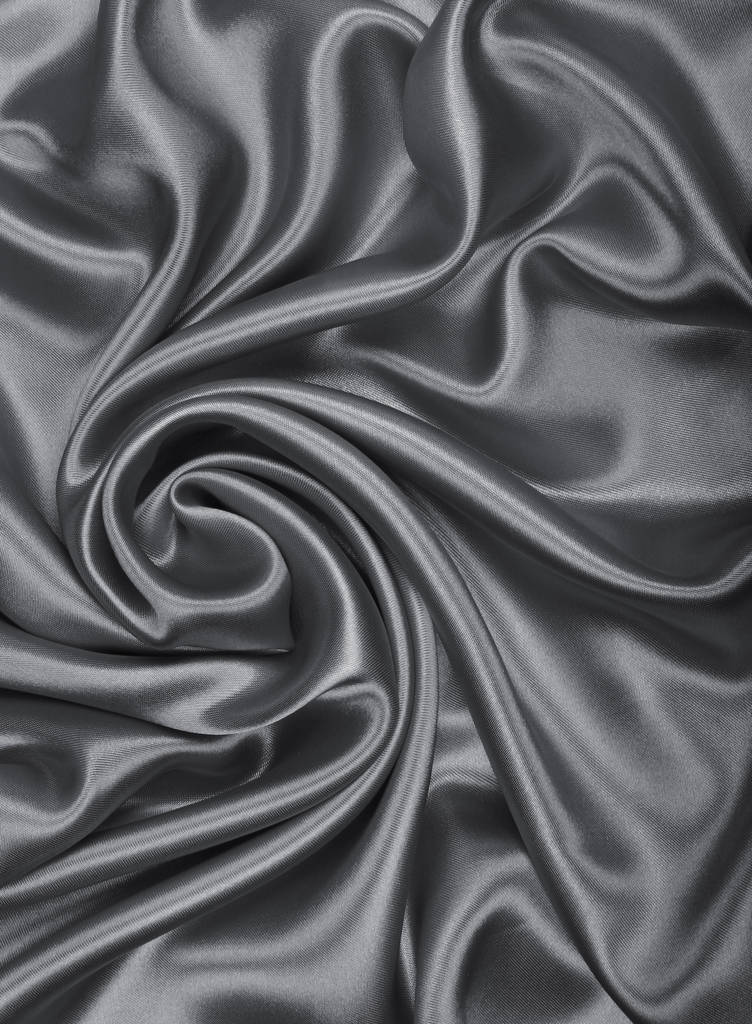 glatte, elegante dunkelgraue Seiden- oder Satin-Textur als abstrakter Backg - Foto, Bild