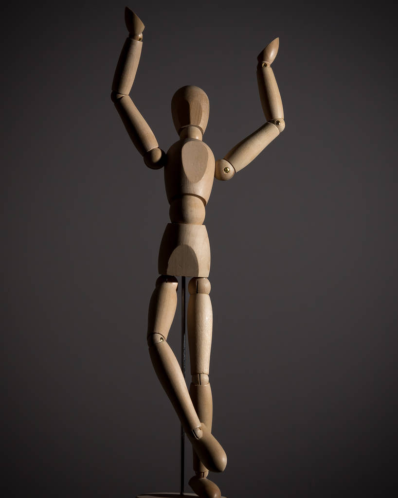 Drewniana figura mężczyzny - Zdjęcie, obraz