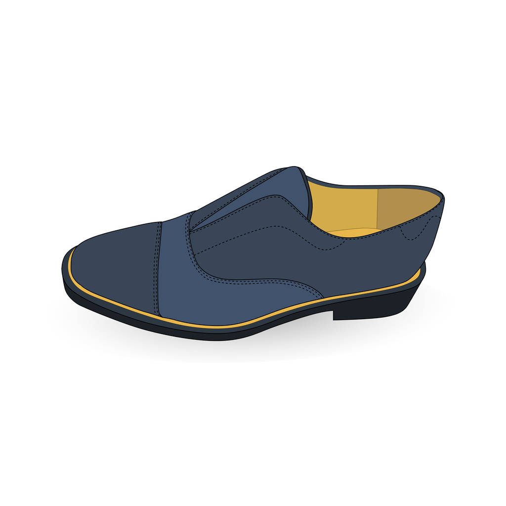 Zapato clásico de brogue masculino
 - Vector, Imagen