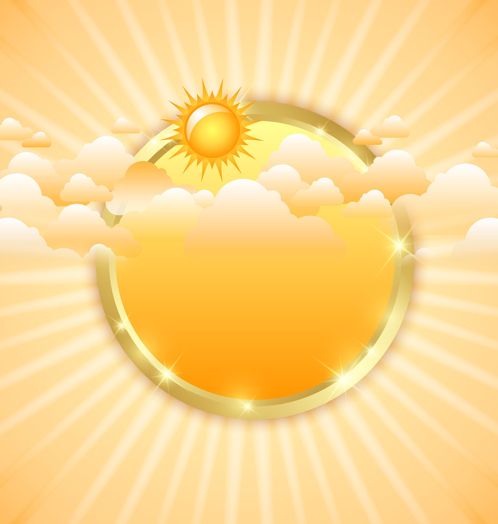 曇りの日テンプレート - ベクター画像
