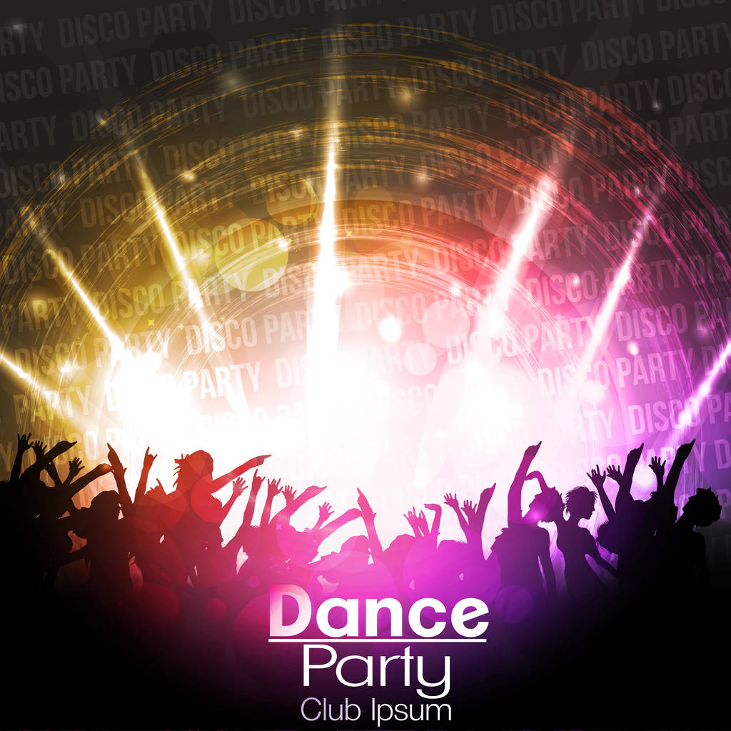 Χορός Κόμμα αφίσα φόντο - εικονογράφηση διάνυσμα - Διάνυσμα, εικόνα