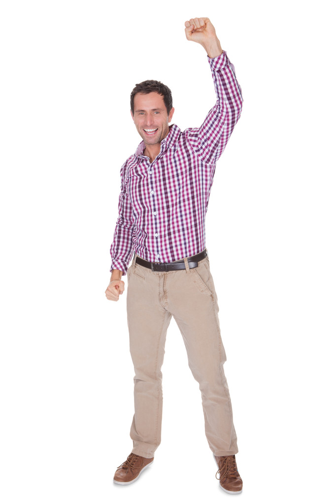 Portrait Of Young Man Cheering - Photo, Image