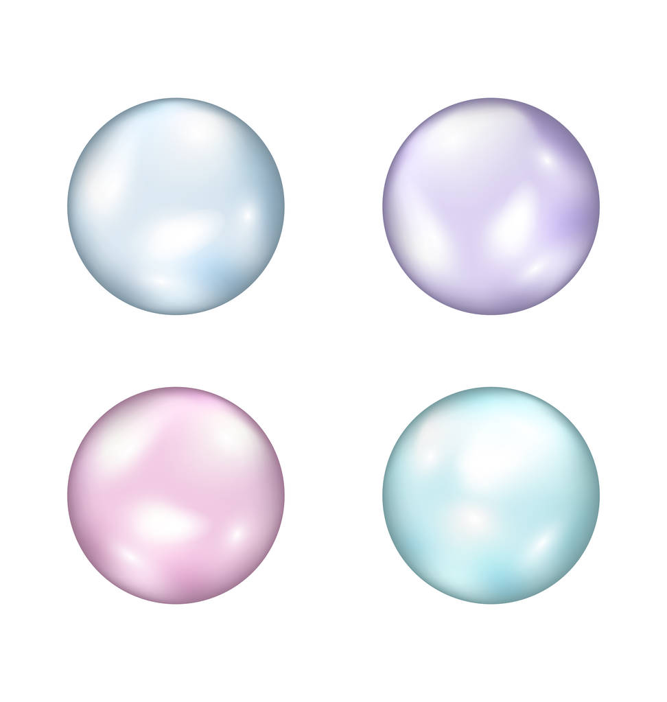 Набір барвистих перлин ізольовані на білому тлі
 - Фото, зображення