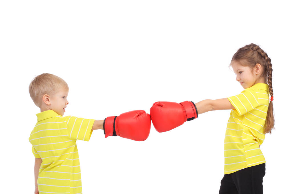 Kids boksen closeup - Foto, afbeelding