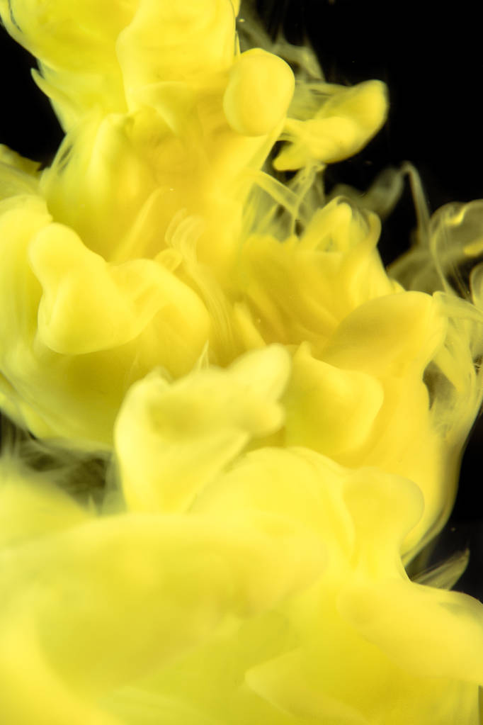  The yellow dye in the water. Abstract background. Wallpaper. Concept art - Photo, Image