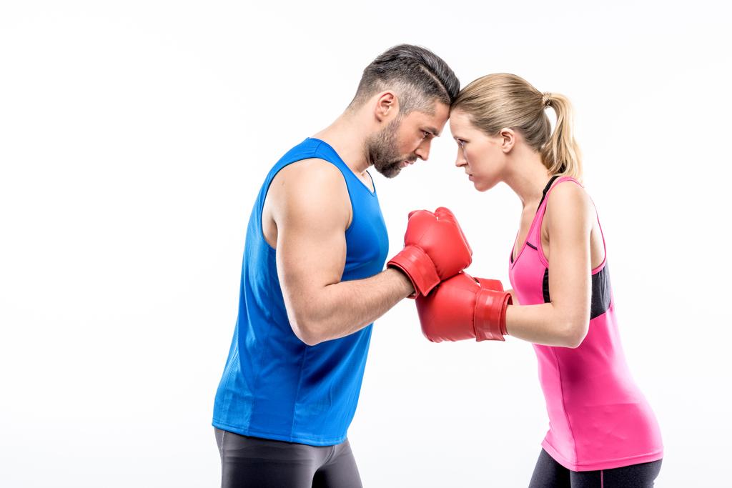Erkek ve kadın boks eldiven - Fotoğraf, Görsel
