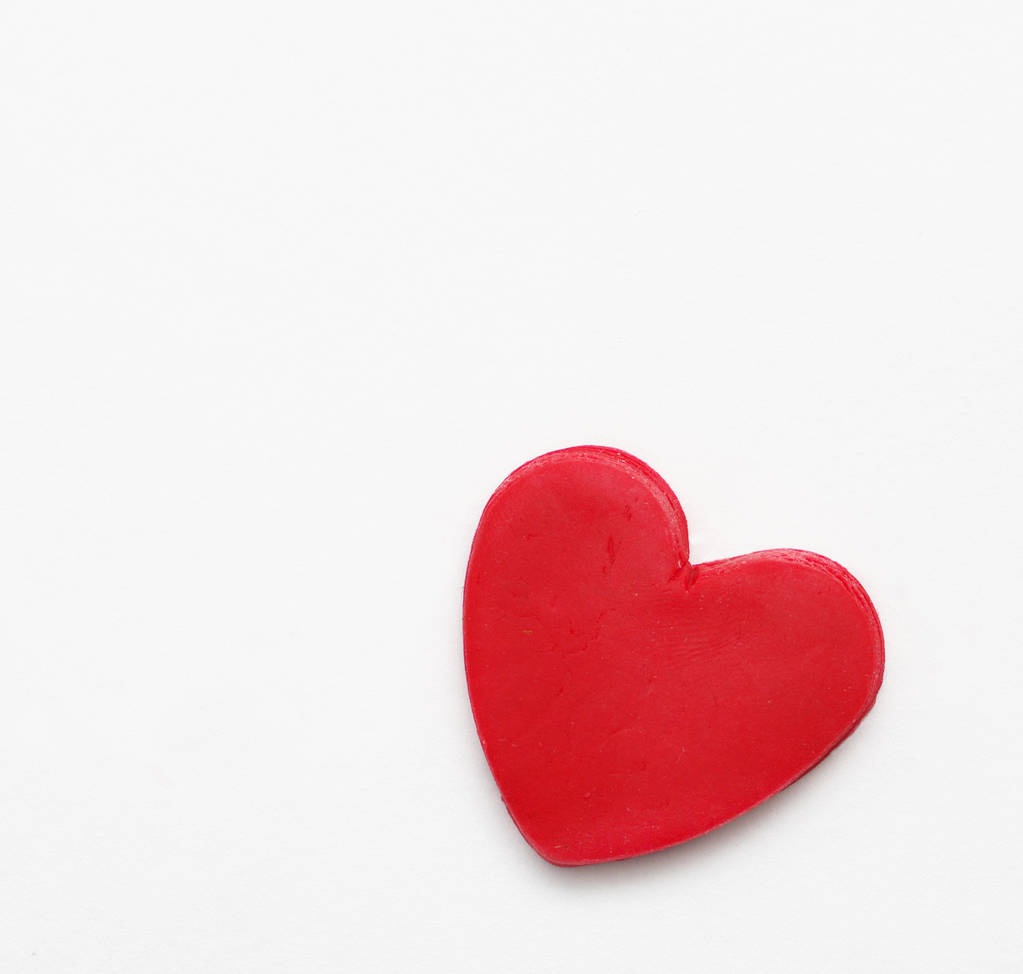 Romantický kartu Valentýnský den. Červené srdce a vyznání lásky.  - Fotografie, Obrázek