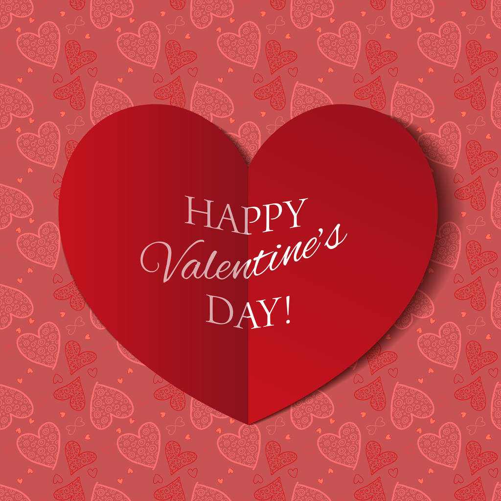 Happy Valentijnsdag belettering wenskaart. vectorillustratie - Vector, afbeelding