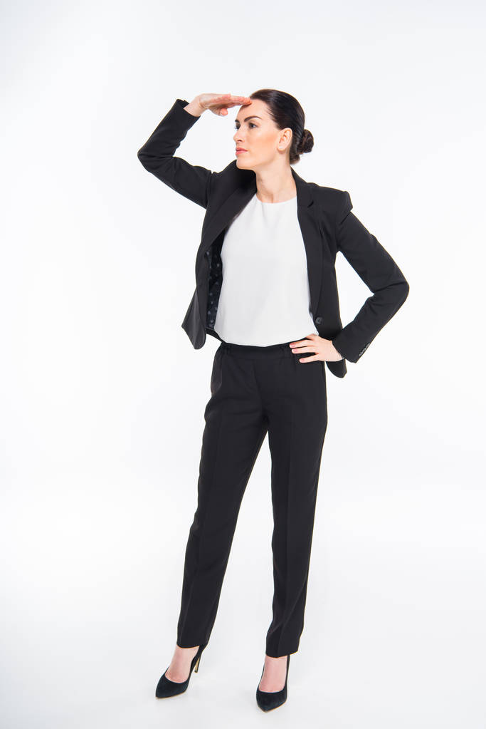 Businesswoman with hand on forehead - Photo, Image