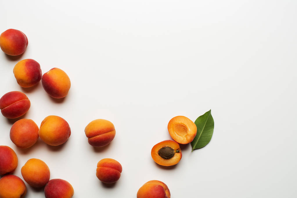 Plod meruňkový na bílém - Fotografie, Obrázek