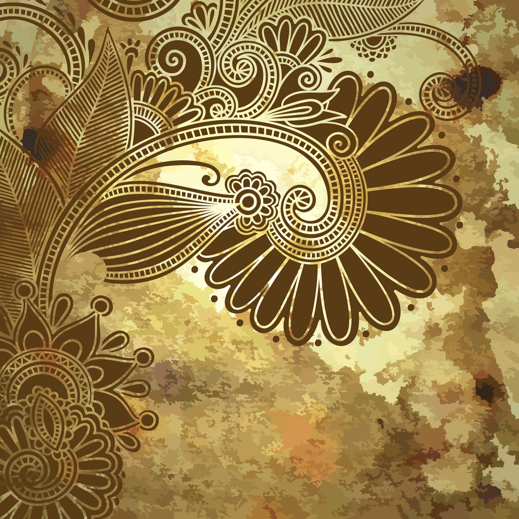 ontwerp met bloemen op grunge achtergrond - Vector, afbeelding