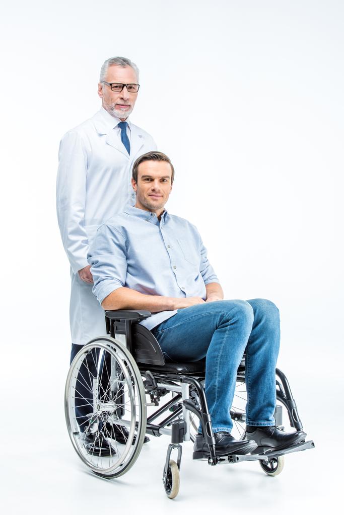 Handicapped man and doctor  - Photo, Image