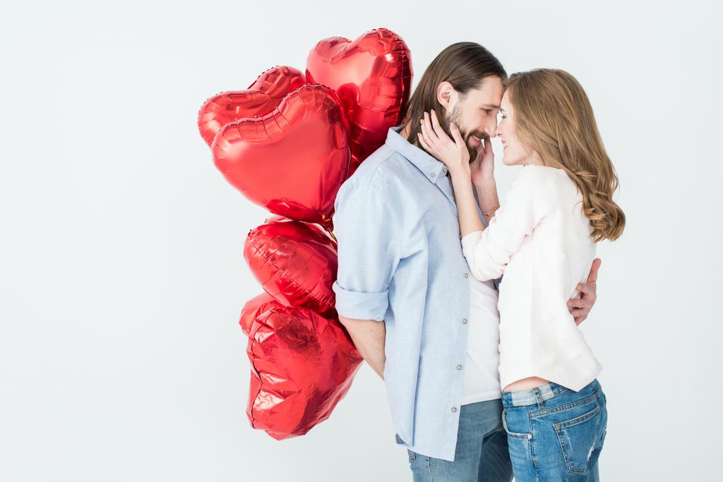 Couple avec ballons à air
 - Photo, image