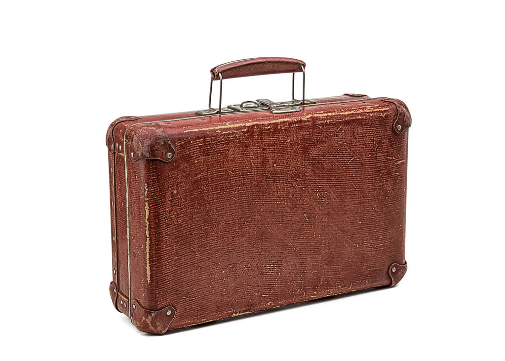 vecchia valigia vintage isolata su sfondo bianco - Foto, immagini