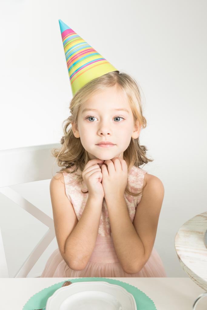 Cute girl in party hat  - Photo, Image