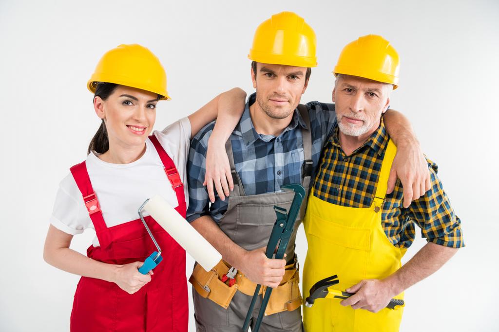 Trabalhadores da construção profissional
  - Foto, Imagem