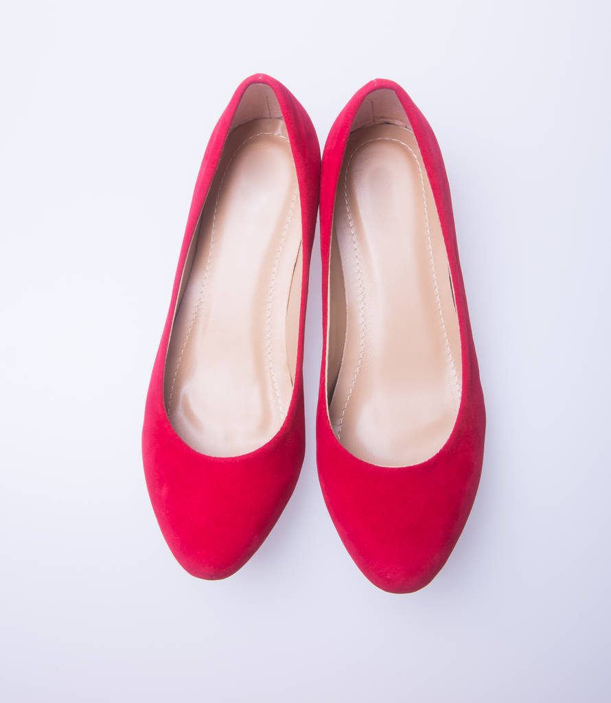 cipő. a háttér piros és divat nő cipő. - Fotó, kép