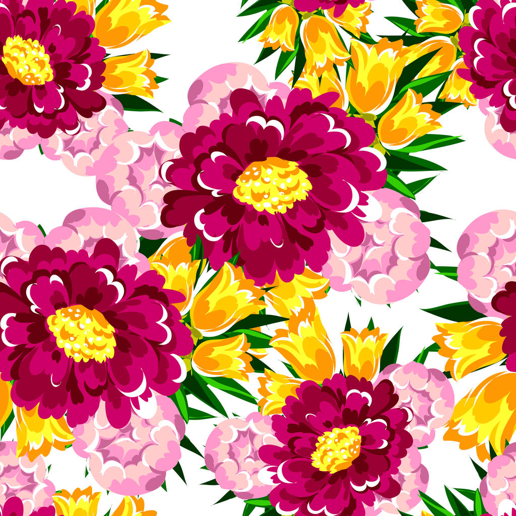 mooie bloemen sieraad  - Vector, afbeelding