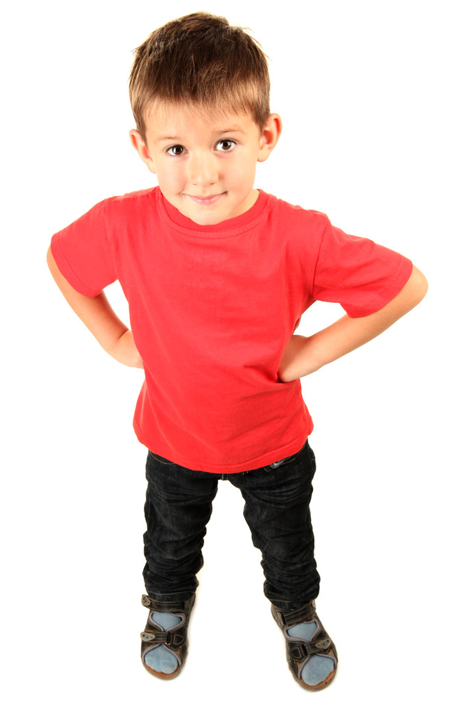 Портрет маленького хлопчика ізольовано на білому
 - Фото, зображення