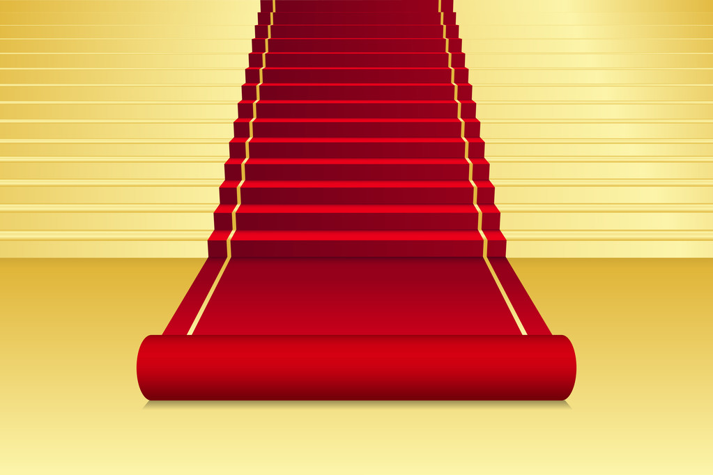 Vector background with red Carpet - Vector, Image