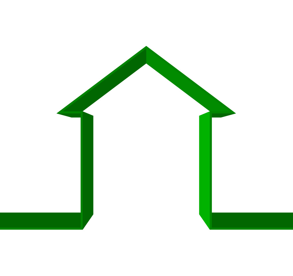 vector icono de casa verde - Vector, imagen