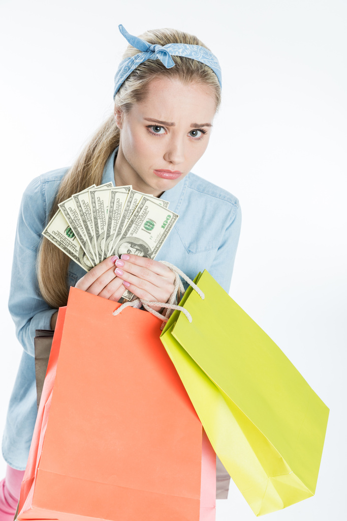 mujer con bolsas de compras - Foto, imagen