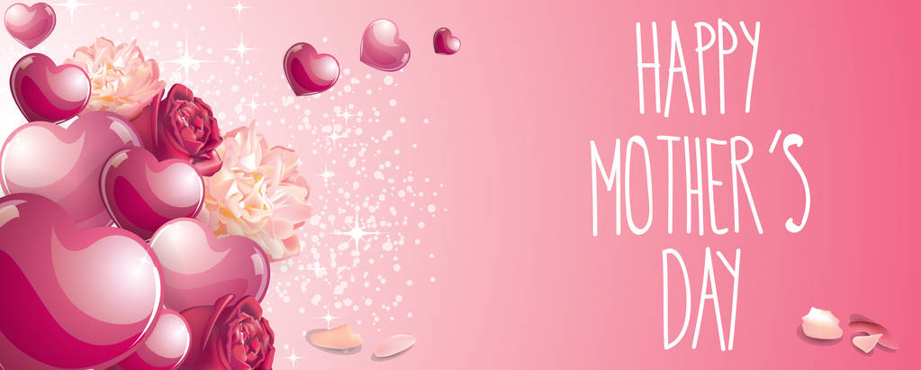Banner zum Muttertag - Vektor, Bild
