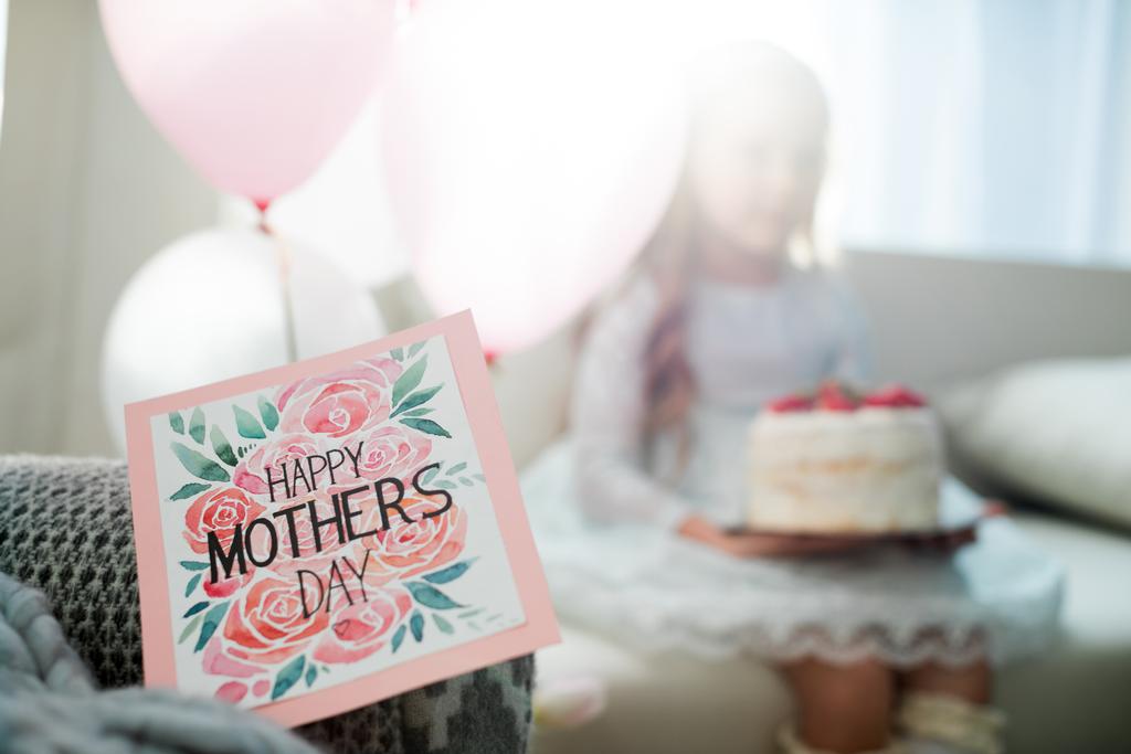 Szczęśliwa kartka Dnia Matki - Zdjęcie, obraz