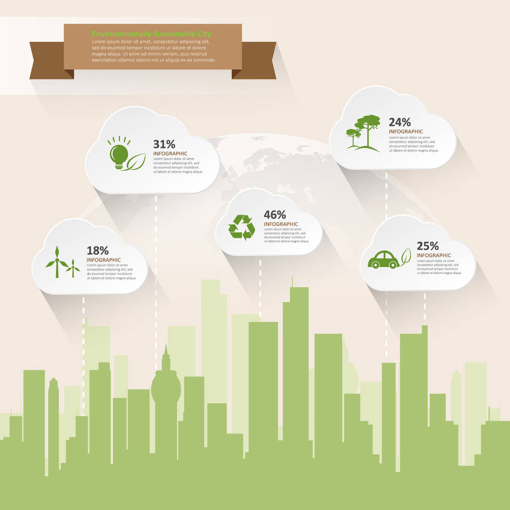 Let's save the Earth, Ecology concept infographics vector illustration - Vector, Image