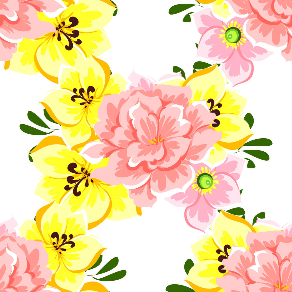 schöner Blumenschmuck - Vektor, Bild