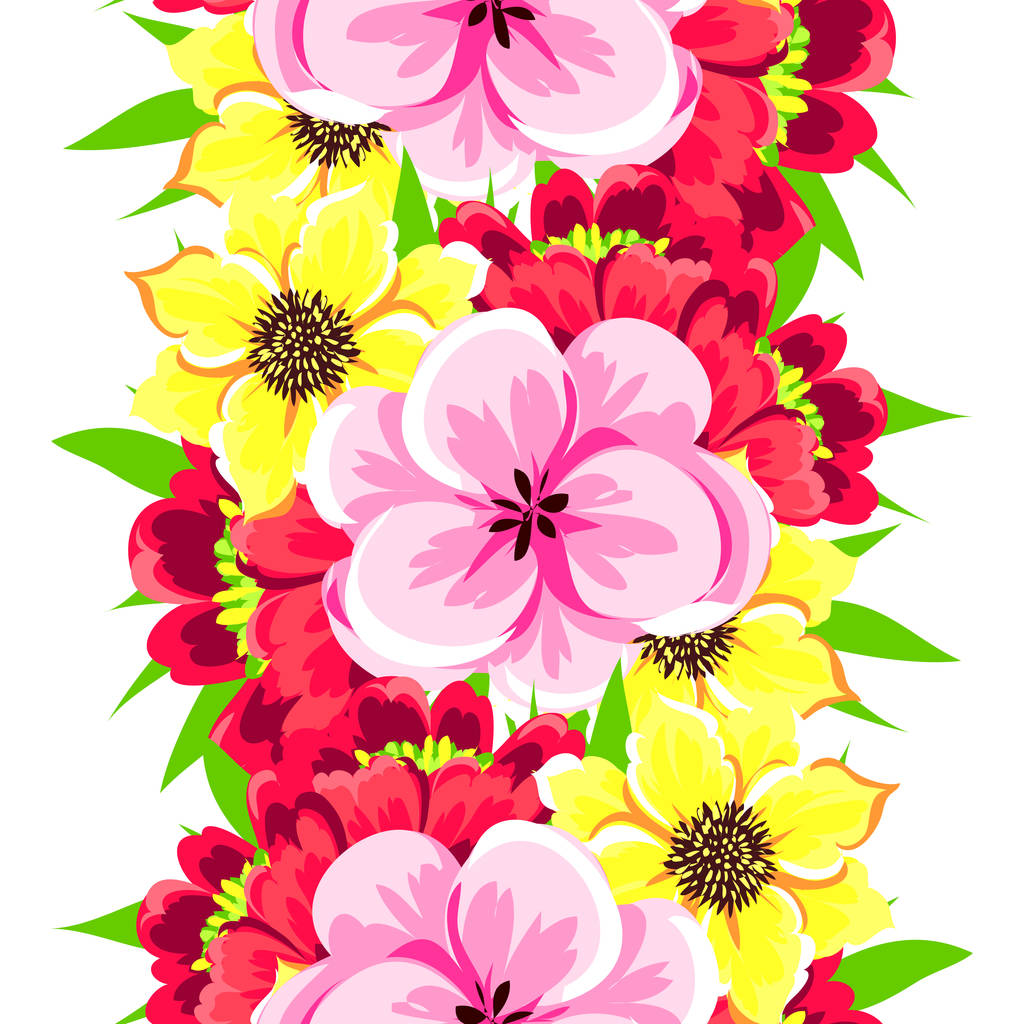 美しい花飾り - ベクター画像