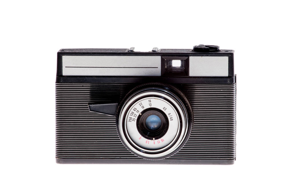 vintage analogue film camera isolated background - Photo, Image